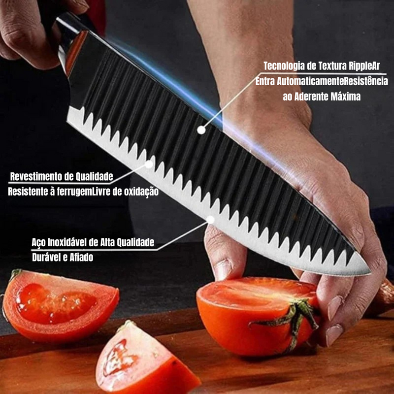Conjunto de Facas Profissionais 6 Peças – Aço Inox