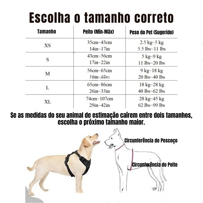 Peitoral Ajustável para Cães