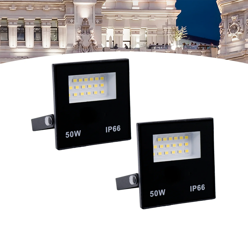 Kit 2 Refletor Led 50W Holofote Bivolt