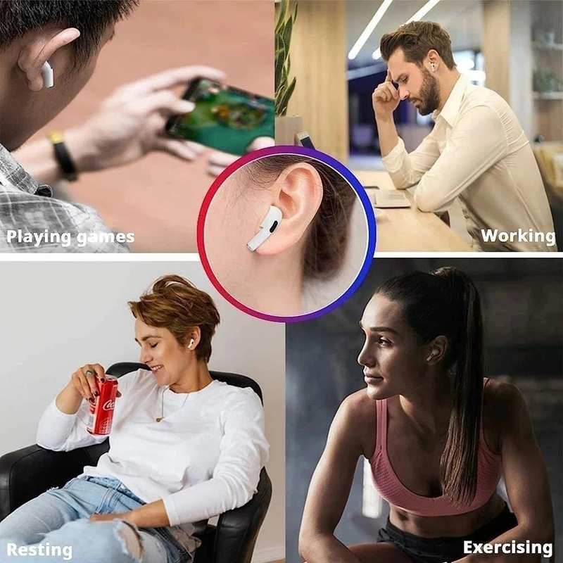 Kit Fone 13 TWS Sem Fio Bluetooth 5.0 Air Pro 3 Fone De Ouvido Esportivo Com Microfone MING